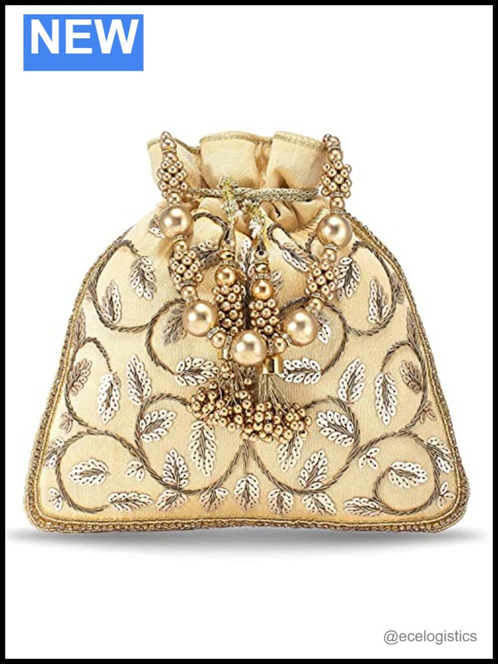 Indian Potli Bags Gift for Women Evening Clutch Ethnic Bride Purse Drawstring